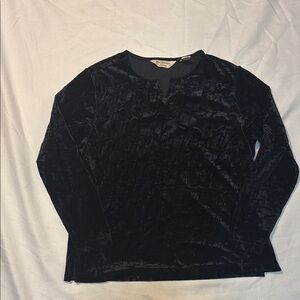 Bechamel Velvet Long Sleeve Top in Black Size MP *PRE-OWNED*